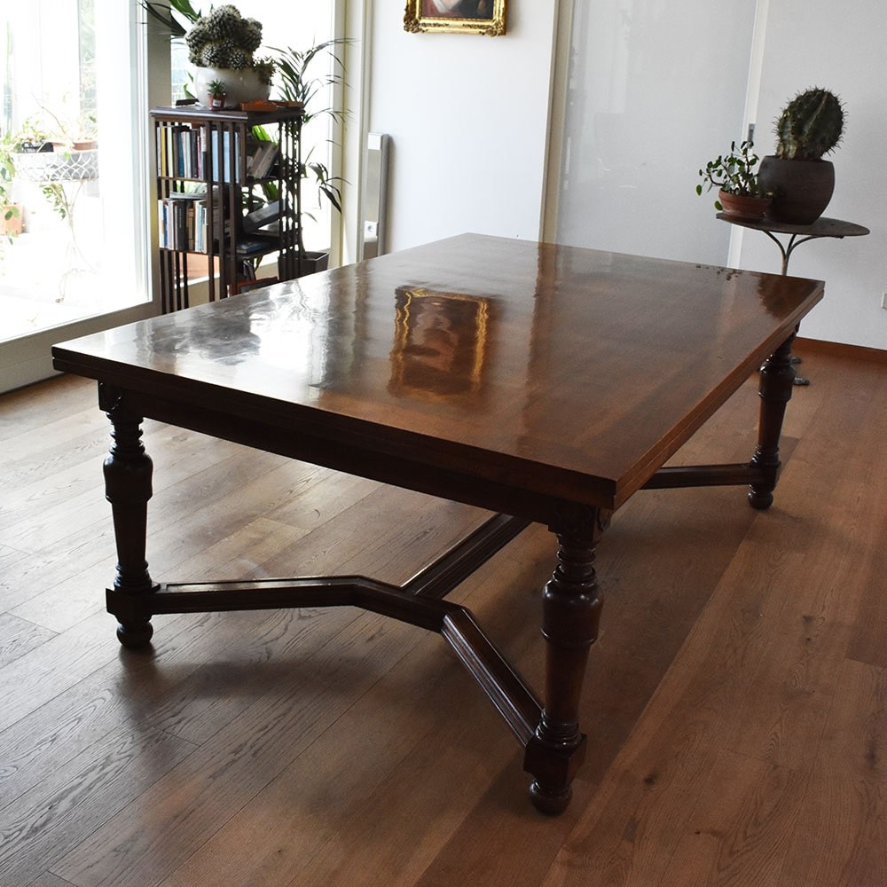 TAV36 4 large antique furniture table extensible walnut table 19th century.jpg_1